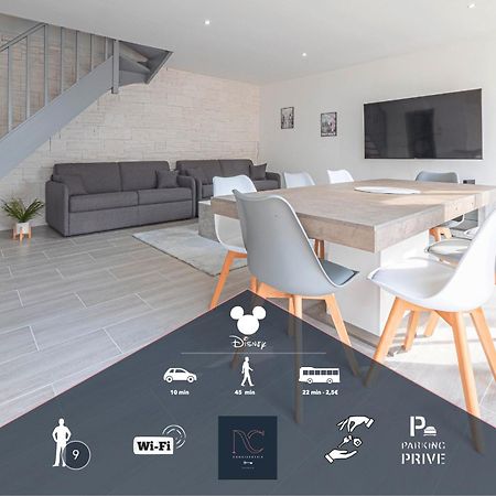 *Disneyland-Paris* 9 Pers, 2 Parkings, Wifi, Ac Montévrain Eksteriør billede